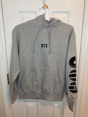 Gray BTS ARIRANG Logo Hoodie